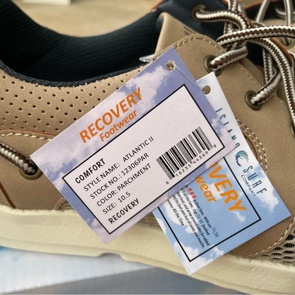 Island Surf NWT Men’s Atlantic II Boat Lake Shoes in Tan/Parchment Size 10.5